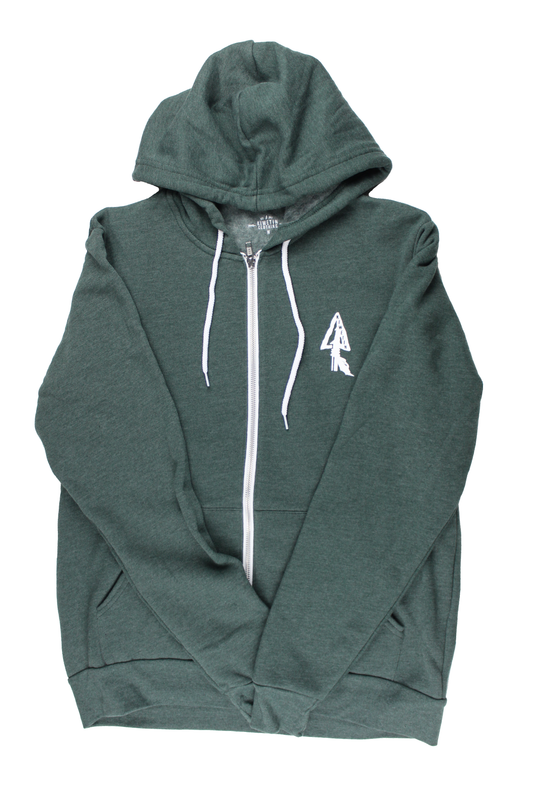 Feathered Arrowhead / Full Zip-up Hoodie